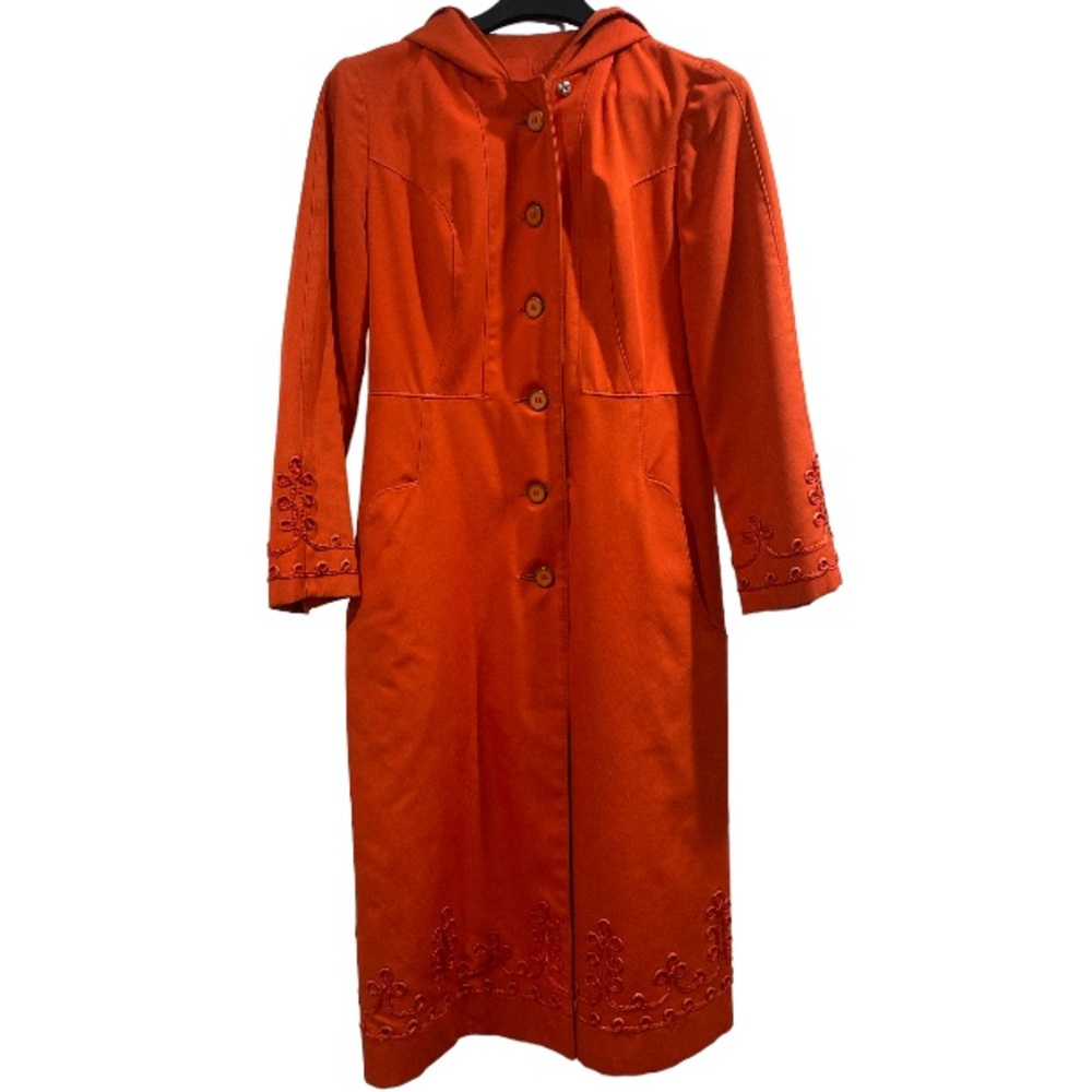 Vintage Embroidered Rain Coat with Hood
